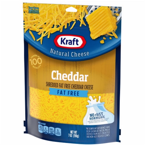 Kraft Cheddar Fat Free Shredded Cheese Perspective: right