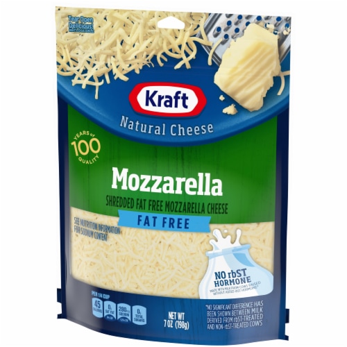 Kraft Mozzarella Fat Free Shredded Cheese Perspective: right