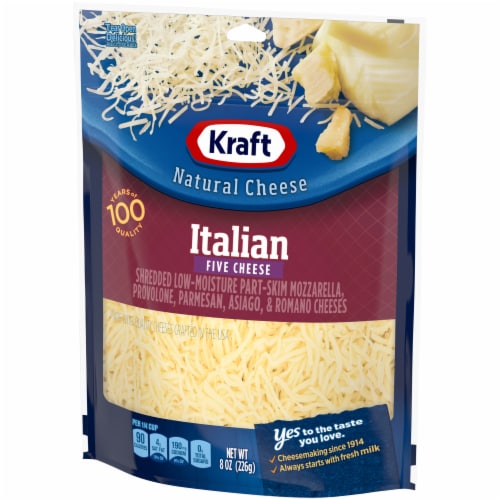 Kraft Italian Five Cheese Blend Shredded Cheese Perspective: right