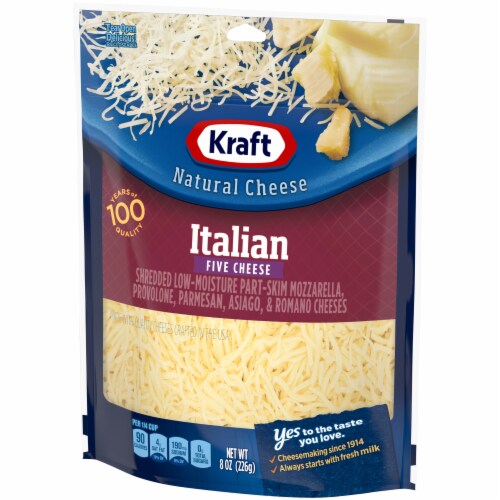 Kraft Italian Five Cheese Shredded Cheese Perspective: right