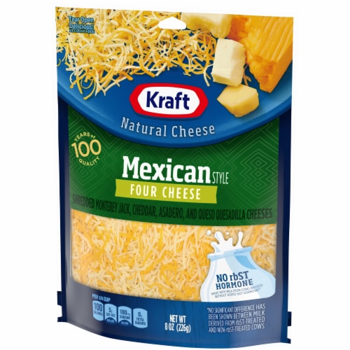 Kraft Mexican Style Four Cheese Blend Shredded Cheese Perspective: right