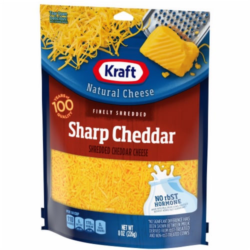 Kraft Sharp Cheddar Finely Shredded Cheese Perspective: right