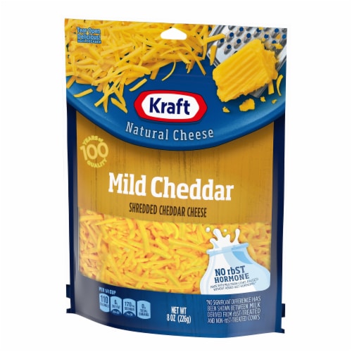 Kraft Mild Cheddar Shredded Cheese Perspective: right