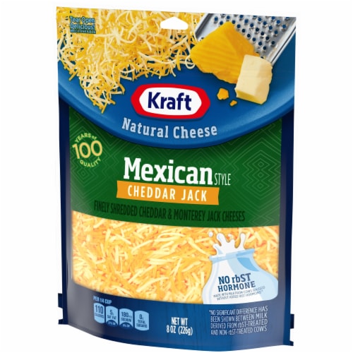 Kraft Mexican Style Cheddar Jack Finely Shredded Cheese Perspective: right