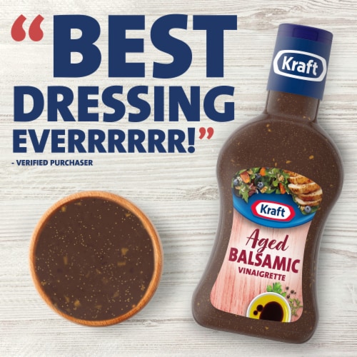 Kraft Aged Balsamic Vinaigrette Salad Dressing Perspective: right
