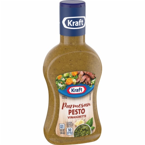 Kraft Parmesan Pesto Vinaigrette Salad Dressing Perspective: right