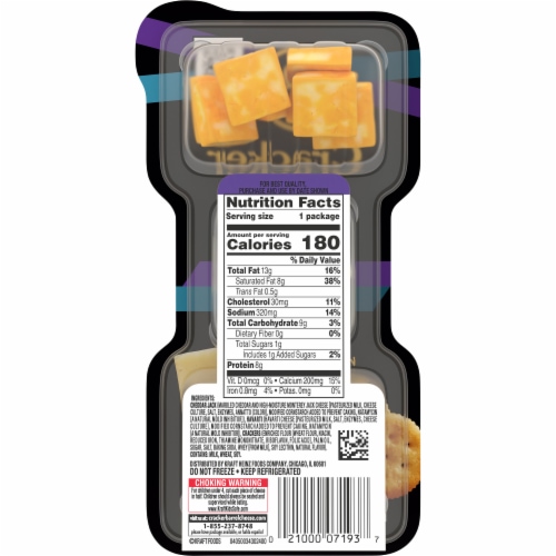 Cracker Barrel Bites with Cheddar Jack & Havarti Cheese with Butter Crackers Perspective: right