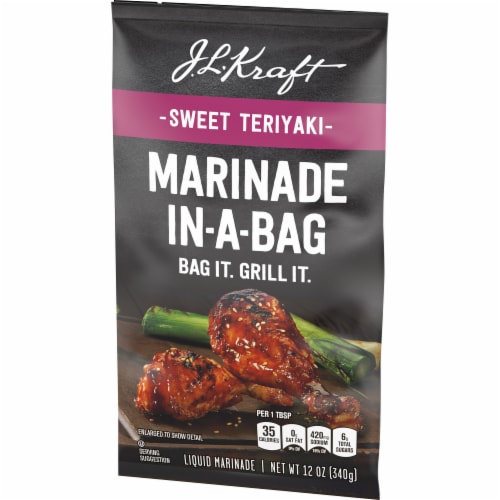 Kraft Marinade In-A-Bag Sweet Teriyaki Liquid Marinade Perspective: right