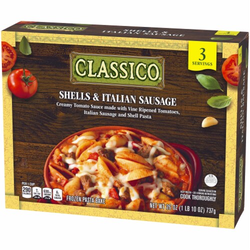 Classico Shells & Italian Sausage Pasta Bake Multi-Serve Frozen Meal
