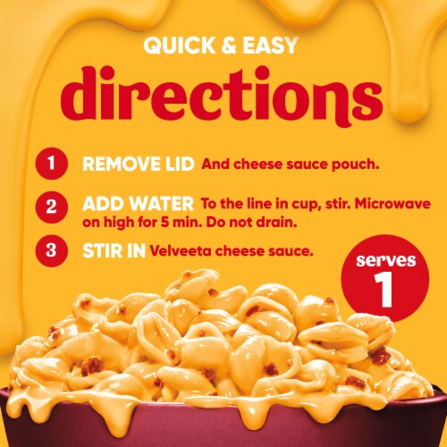 Velveeta Shells & Cheese w/ Bacon & Cheese Sauce Perspective: right