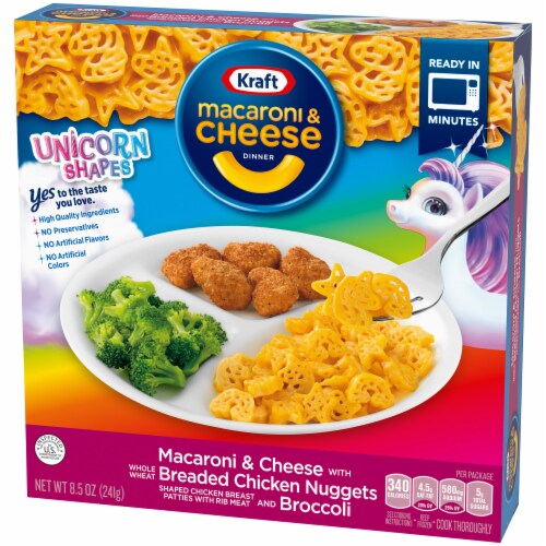 Kraft Unicorn Shapes Pasta Mac N Cheese Macaroni and Cheese Kids Frozen Meal Perspective: right