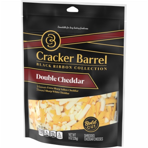 Cracker Barrel Double Cheddar Bold Cut Shredded Cheese Perspective: right