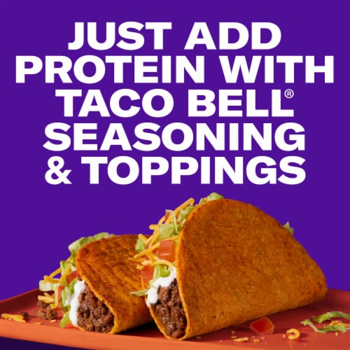 Taco Bell Hot Crunchy Seasoned Flavor Taco Shells Perspective: right