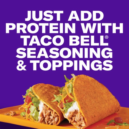 Taco Bell Mild Seasoned Flavor Crunchy Taco Shells Box Perspective: right