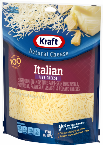 Kraft Italian Five Cheese Shredded Cheese Perspective: right