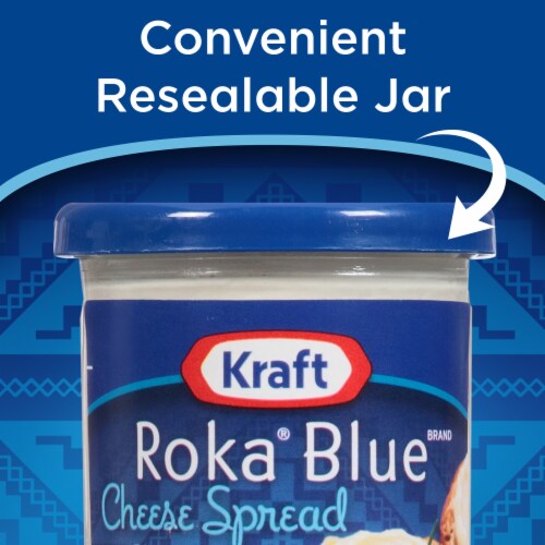 Kraft Roka Blue Cheese Spread made with Philadelphia Cream Cheese, Jar Perspective: right