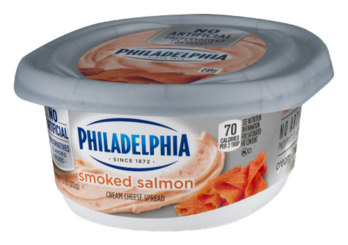 Kraft Philadelphia Salmon Cream Cheese Perspective: right