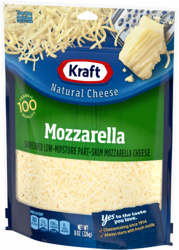 Kraft Part Skim Mozzarella Shredded Cheese Perspective: right