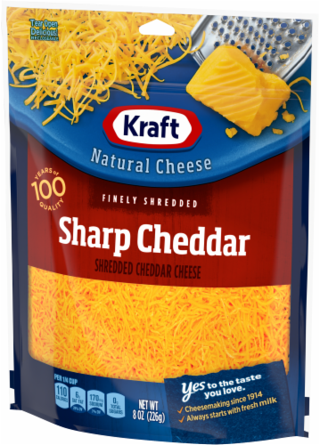 Kraft Sharp Cheddar Finely Shredded Cheese Perspective: right