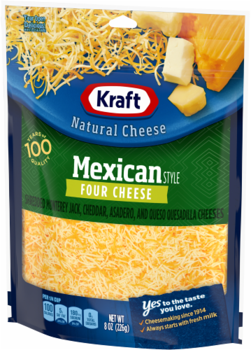 Kraft Four Cheese Mexican Shredded Cheese Perspective: right