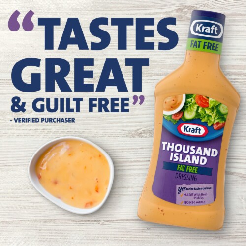 Kraft Fat Free Thousand Island Salad Dressing Perspective: right