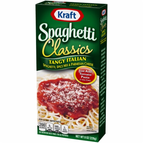 Kraft Spaghetti Classics Tangy Italian Spaghetti Spices & Parmesean Cheese Meal Mix Perspective: right