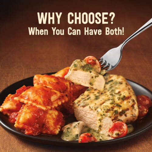 Marie Callender's Duos Creamy Pesto Chicken & Four Cheese Ravioli Frozen Meal Perspective: right