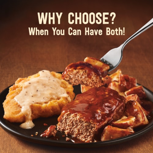 Marie Callender's Duos Meatloaf & Country Fried Chicken Frozen Meal Perspective: right