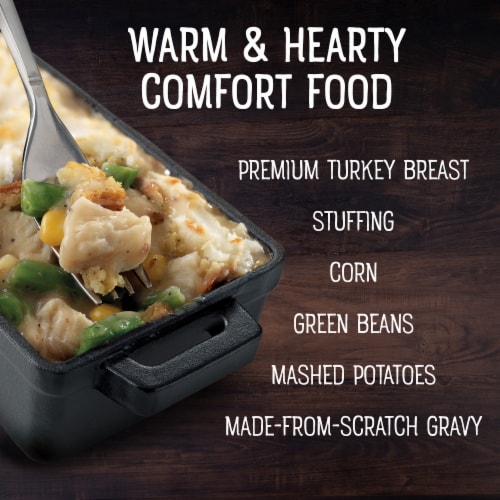 Marie Callender's Turkey And Stuffing Thanksgiving Pie Frozen Meal Perspective: right