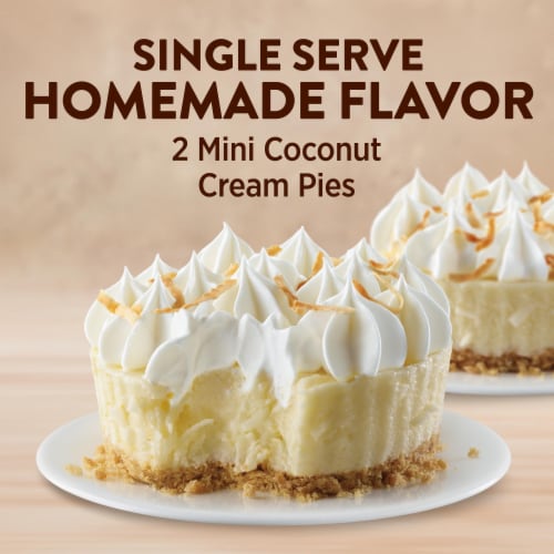 Marie Callender's Coconut Cream Mini Pies Frozen Dessert Perspective: right