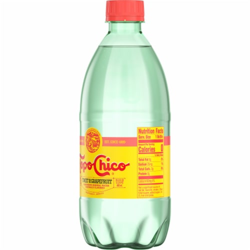 Topo Chico Zero Sugar Sparkling Mineral Water Calorie Free Drink Twist Of Grapefruit Bottle Perspective: right