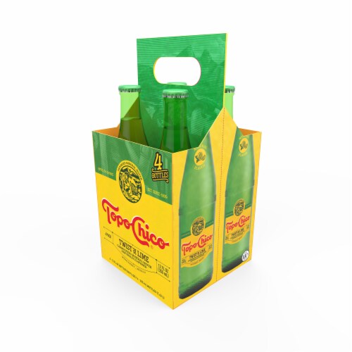 Topo Chico Mineral Twist of Lime Flavored Sparkling Bottled Water Perspective: right