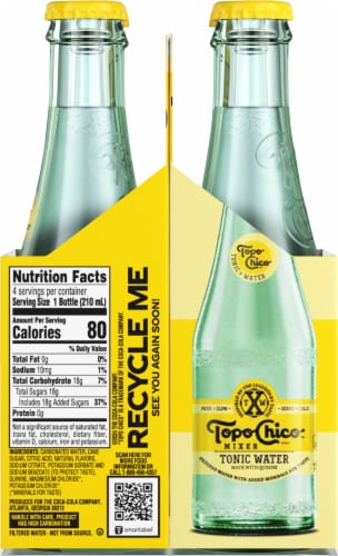 Topo Chico™ Mixer Tonic Water Glass Bottles Perspective: right