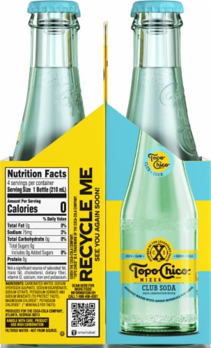 Topo Chico™ Mixer Club Soda Glass Bottles Perspective: right