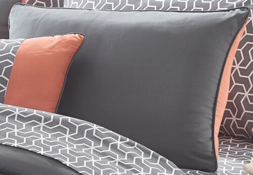Harper Lane Charcoal/Rose Bed in a Bag Set - 9 Piece Perspective: right