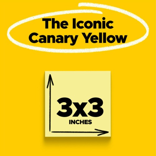 Post-it® Notes - Canary Yellow Perspective: right