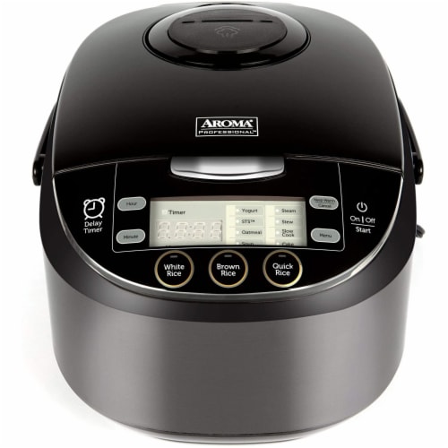 Aroma 6 Cup Rice Cooker & Food Steamer - Black