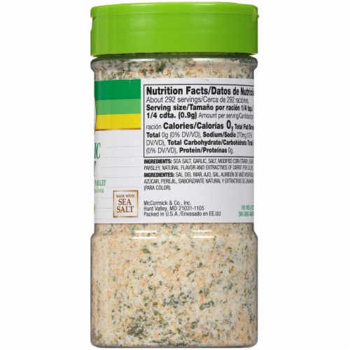 Lawry's Garlic Salt Shaker Perspective: right
