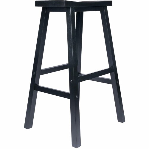 Winsome 29 Bar Saddle Stool in Black Perspective: right