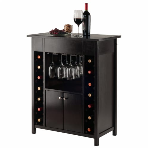 Winsome 37 H Yukon Wine Cabinet Espresso (92655) Perspective: right