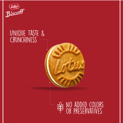 Lotus Biscoff® Vanilla Cream Sandwich Cookies Perspective: right