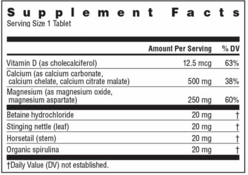 Rainbow Light Calcium With Magnesium and Vitamin D3 Tablets Bone Health and Teeth Support Supplement Perspective: right