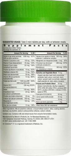 Rainbow Light 50+ Multivitamin Gluten Free Mini Tablets Perspective: right