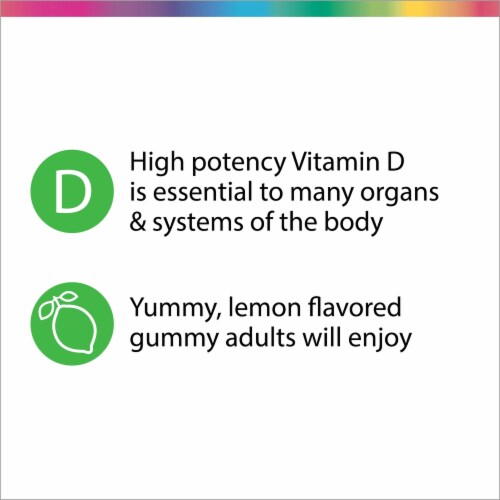 Rainbow Light Sunny Lemon Flavored Gummies Perspective: right