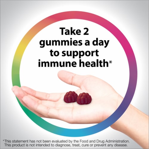 Rainbow Light Elderberry Vitamin Gummies Immune Support Supplement Perspective: right
