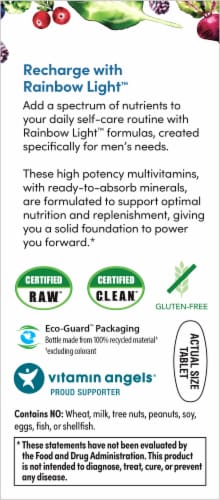 Rainbow Light® Men's One Gluten Free Multivitamin Supplement Tablets Perspective: right