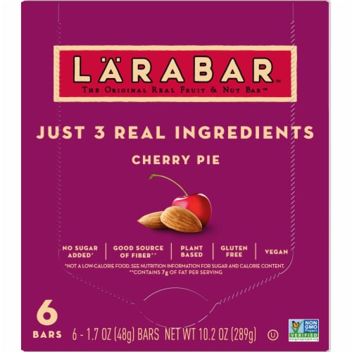 Larabar Cherry Pie Gluten Free Vegan Fruit & Nut Bars Perspective: right