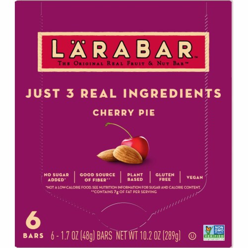 Larabar Cherry Pie Gluten Free Vegan Fruit & Nut Bars Perspective: right