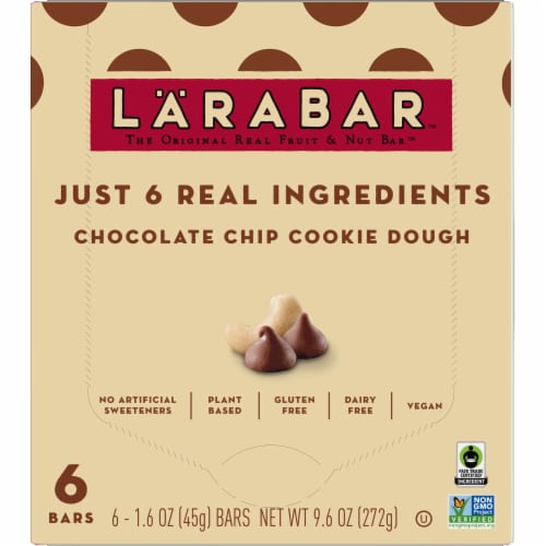Larabar Chocolate Chip Cookie Dough Gluten Free Vegan Fruit Nut Bars Perspective: right