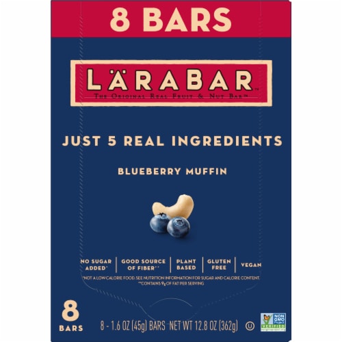 Larabar Blueberry Muffin Gluten Free Vegan Fruit & Nut Bars Perspective: right